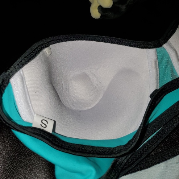 Mint Blue Color Block Bikini Swimsuit - Picture 4 of 6